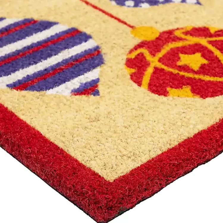 Outdoor Christmas Decorations>Kirklands Home Mixed Ornaments Christmas Doormat