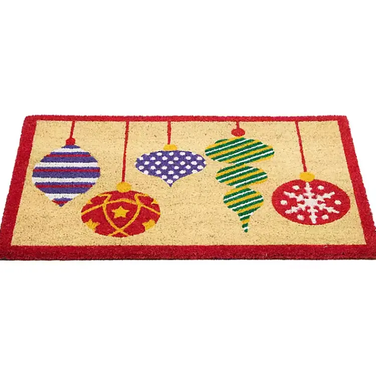 Outdoor Christmas Decorations>Kirklands Home Mixed Ornaments Christmas Doormat