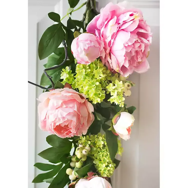 Arrangements & Greenery>Kirklands Home Mixed Peony and Hydrangea Swag Teardrop
