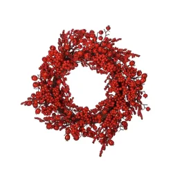 Christmas Wreaths>Kirklands Home Mixed Berry Wreath Red