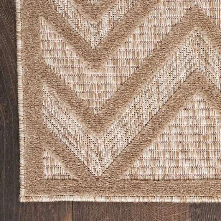 Kirklands Home Mocha Diamond Outdoor Area Rug, 6x9 New