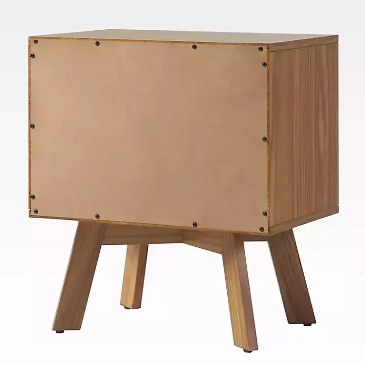 Kirklands Home Mocha Wood Mid-century Modern Nightstand Brown Outlet