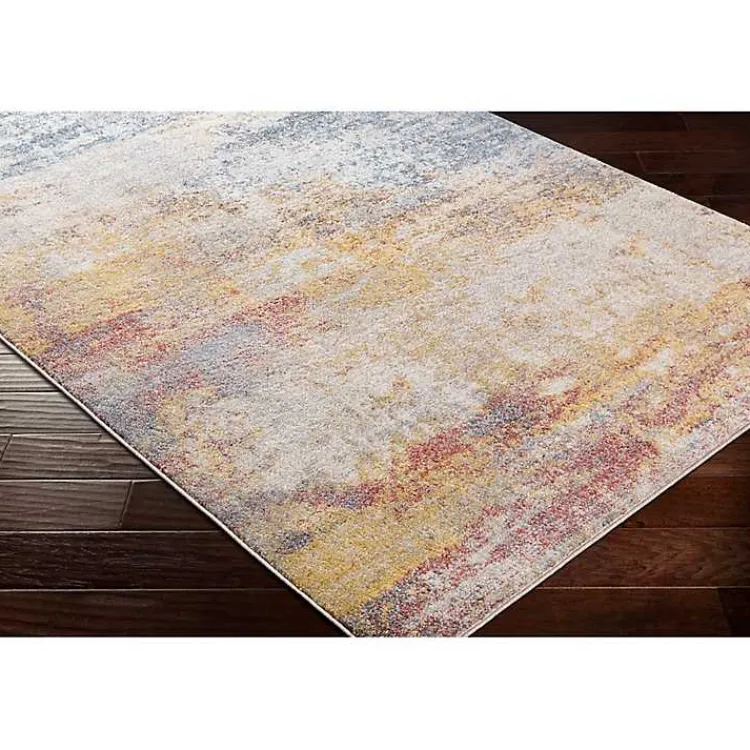 Kirklands Home Modern Abstract Sunset Area Rug, 8x12 Multi Clearance