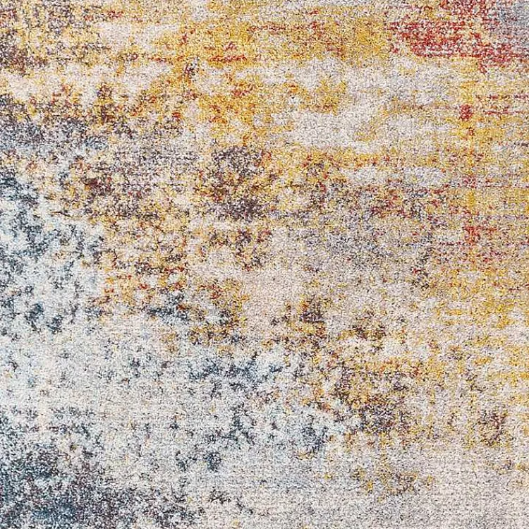 Kirklands Home Modern Abstract Sunset Area Rug, 8x12 Multi Clearance
