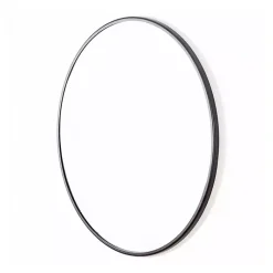 Kirklands Home Modern Metal Round Wall Mirror Black New