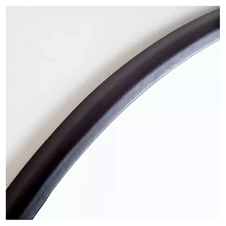 Kirklands Home Modern Metal Round Wall Mirror Black New
