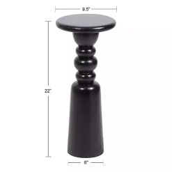 Kirklands Home Modern Tirollo Accent Table Black