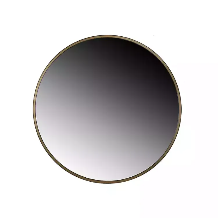 Kirklands Home Modern Metal Round Wall Mirror Gold Sale