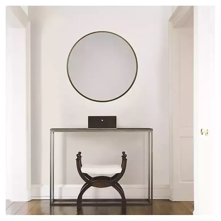 Kirklands Home Modern Metal Round Wall Mirror Gold Sale