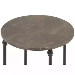 Kirklands Home Modern Metal and Marble Accent Table Sale
