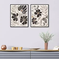 Kirklands Home Modern Petals Framed Canvas Art Prints, Set of 2 Discount
