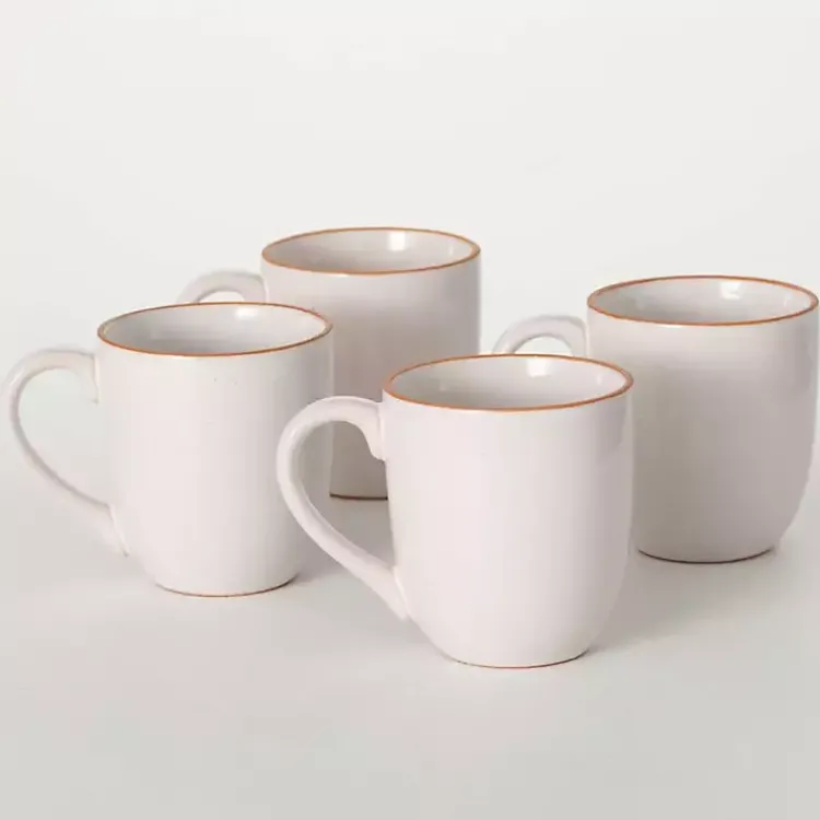 Christmas Dining & Entertaining>Kirklands Home Modern White Cozy Christmas Mugs, Set of 4