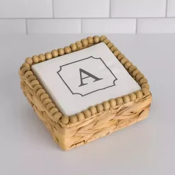 Kirklands Home Monogram A Beaded Napkin Holder Set Discount