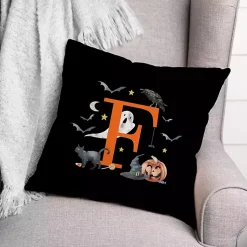 Halloween>Kirklands Home Monogram F Halloween Indoor/Outdoor Pillow