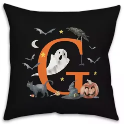 Halloween>Kirklands Home Monogram G Halloween Indoor/Outdoor Pillow