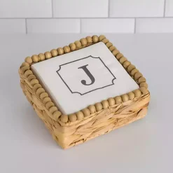 Kirklands Home Monogram J Beaded Napkin Holder Set Online