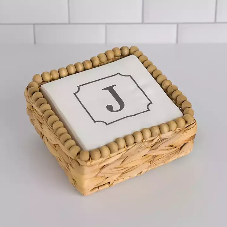 Kirklands Home Monogram J Beaded Napkin Holder Set Online