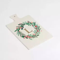 Monogram Seasonal Decor>Kirklands Home Monogram L Christmas Wreath Serving Board