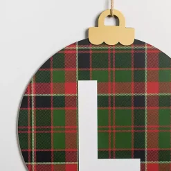 Monogram Seasonal Decor>Kirklands Home Monogram L Plaid Ornament Wall Plaque