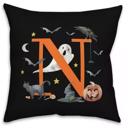 Halloween>Kirklands Home Monogram N Halloween Indoor/Outdoor Pillow