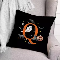 Halloween>Kirklands Home Monogram Q Halloween Indoor/Outdoor Pillow