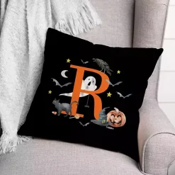 Monogram Seasonal Decor>Kirklands Home Monogram R Halloween Indoor/Outdoor Pillow