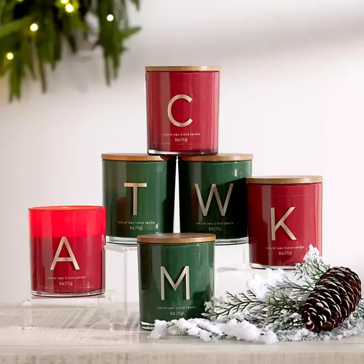 Candles>Kirklands Home Monogram S Pinecone & Cyprus Jar Candle
