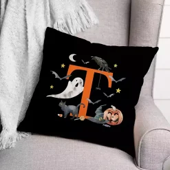 Halloween>Kirklands Home Monogram T Halloween Indoor/Outdoor Pillow