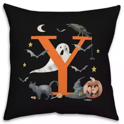 Halloween>Kirklands Home Monogram Y Halloween Indoor/Outdoor Pillow