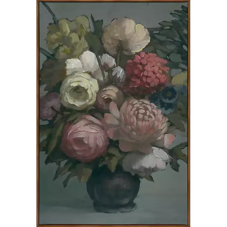Kirklands Home Moody Floral Bouquet Framed Canvas Art Print Multi Discount
