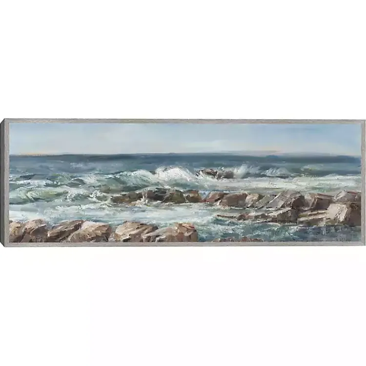 Kirklands Home Moody Ocean View Framed Canvas Art Print