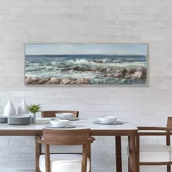 Kirklands Home Moody Ocean View Framed Canvas Art Print