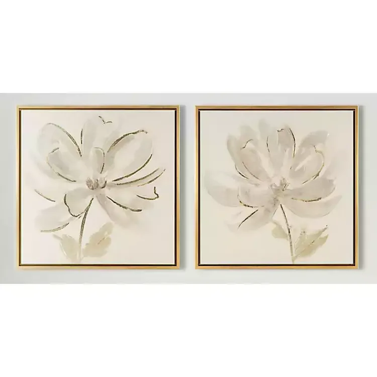 Kirklands Home Morning Cheer Framed Canvas Art Prints, Set of 2 Tan Hot