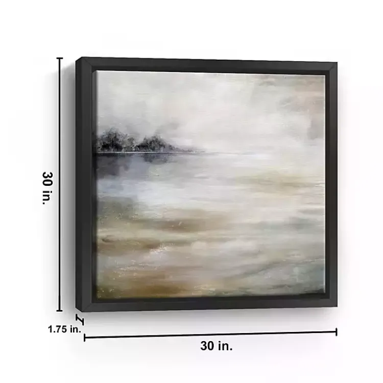 Kirklands Home Morning Mist at the Lake Framed Canvas Art Print Outlet
