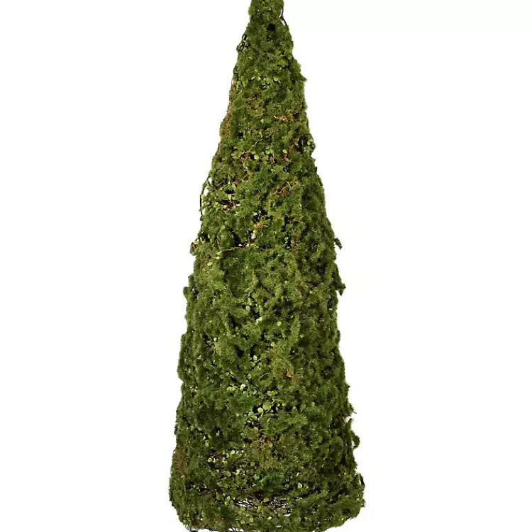 Trees & Topiaries>Kirklands Home Mossed Cone Tree Figurine