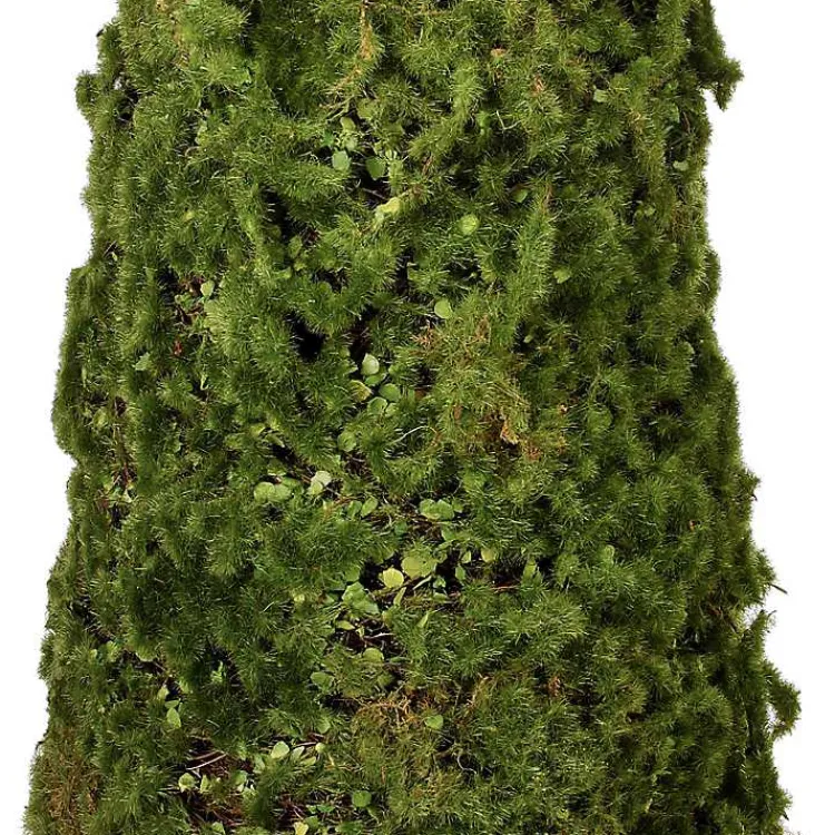 Trees & Topiaries>Kirklands Home Mossed Cone Tree Figurine