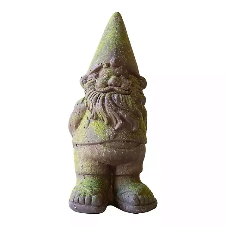 Kirklands Home Mossy Patina Outdoor Gnome Statue Gray Sale