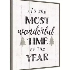 Christmas Art & Wall Decor>Kirklands Home Most Wonderful Time Framed Canvas Print