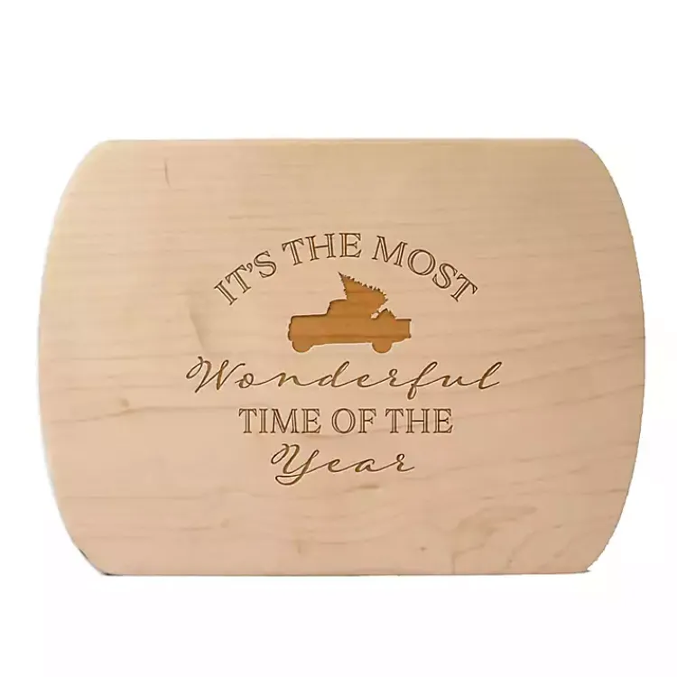 Christmas Dining & Entertaining>Kirklands Home Most Wonderful Time of Year Oval Serving Board Tan