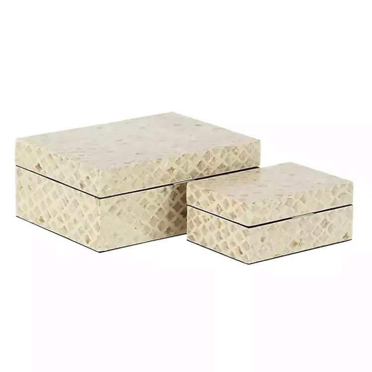 Baskets & Boxes>Kirklands Home Mother of Pearl 2-pc. Box Set