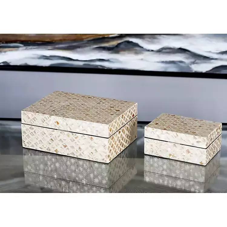 Baskets & Boxes>Kirklands Home Mother of Pearl 2-pc. Box Set