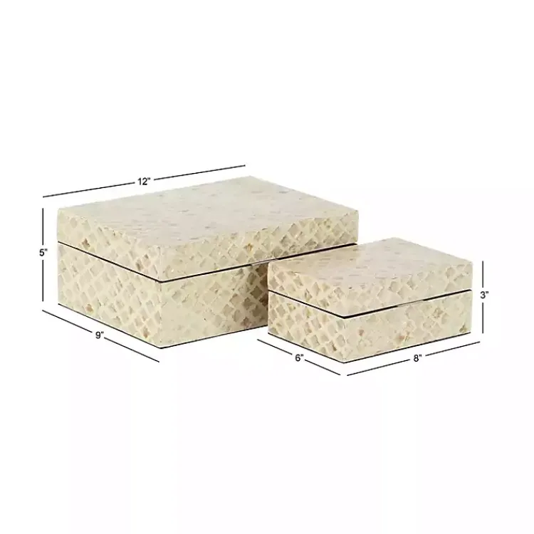 Baskets & Boxes>Kirklands Home Mother of Pearl 2-pc. Box Set