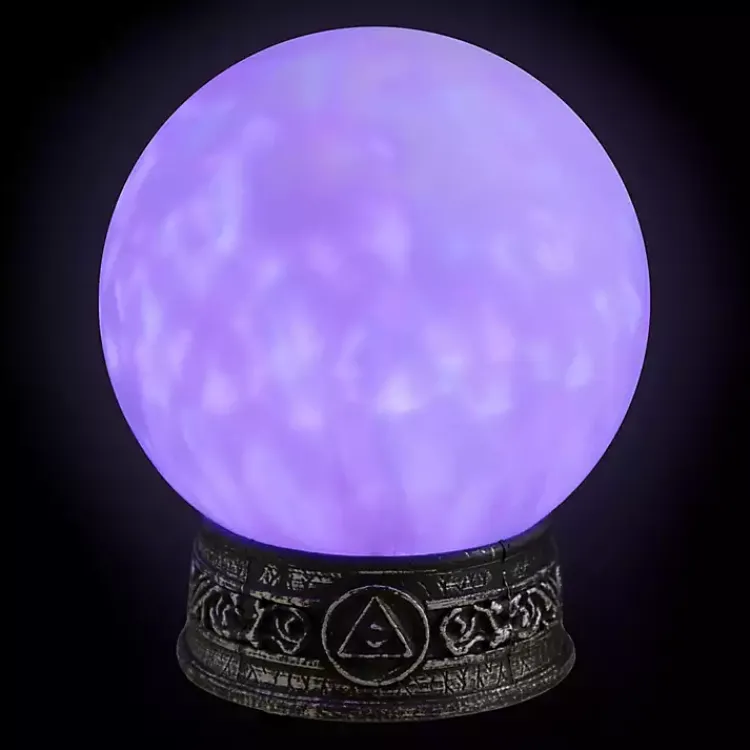 Halloween>Kirklands Home Motion Activated Crystal Ball Halloween Décor Gray
