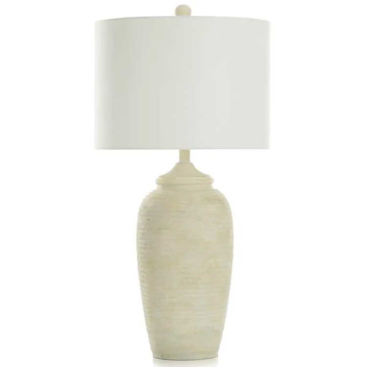 Kirklands Home Mottled Brie Ridge Table lamp Ivory Hot