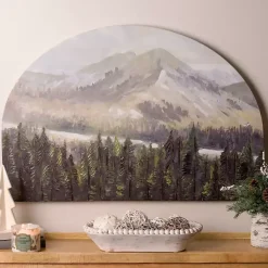 Kirklands Home Mountain Top Forest Arched Canvas Art Print Sale