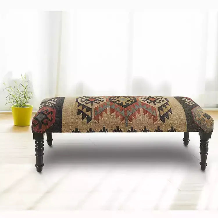 Kirklands Home Color Bohemian Bench Multi Hot