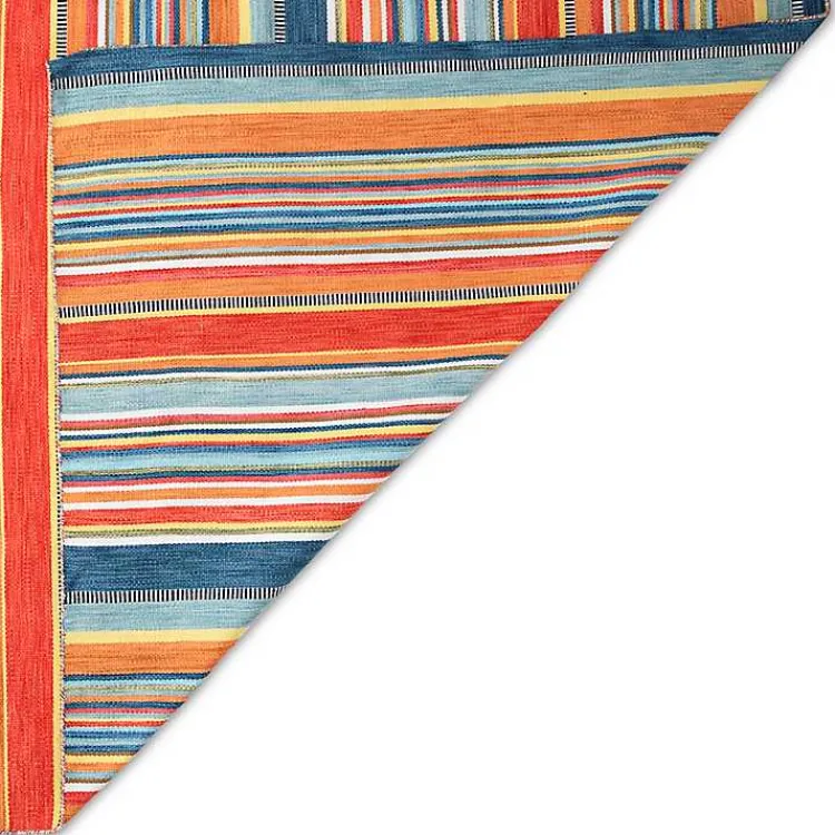 Kirklands Home Multi Dhurri Stripe Indoor/Outdoor Area Rug, 5x7 Sale