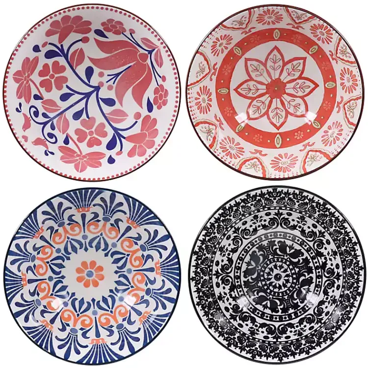 Kirklands Home Patterned Ceramic 8-pc. Bowl Set Multi Clearance