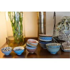 Kirklands Home Patterned Ceramic 8-pc. Bowl Set Multi Clearance