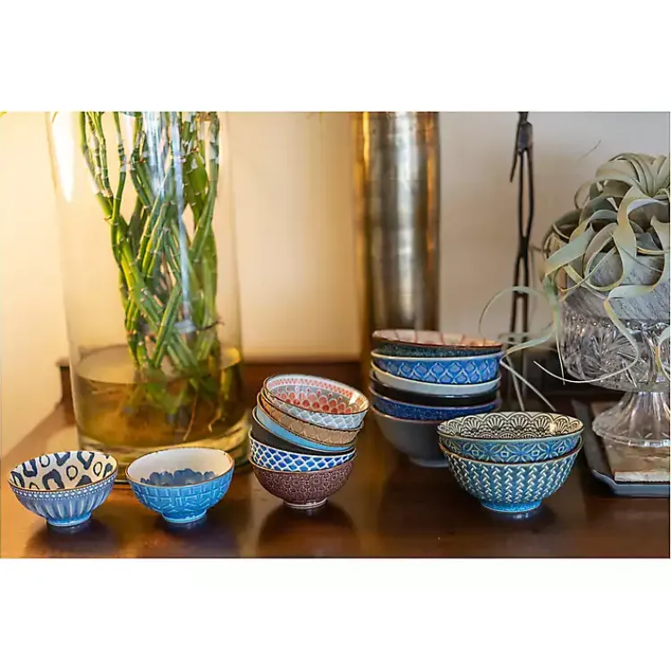 Kirklands Home Patterned Ceramic 8-pc. Bowl Set Multi Clearance